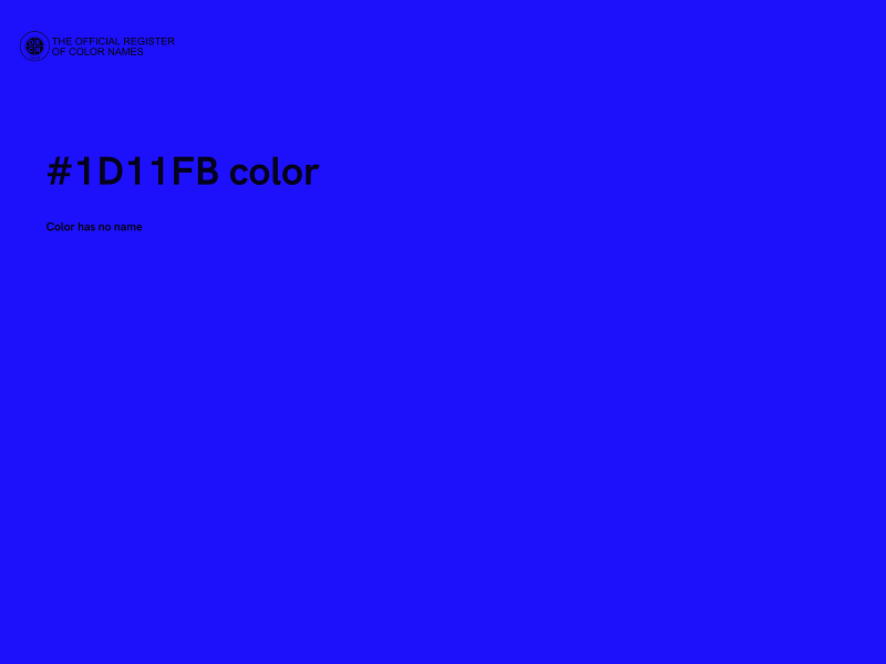 #1D11FB color image
