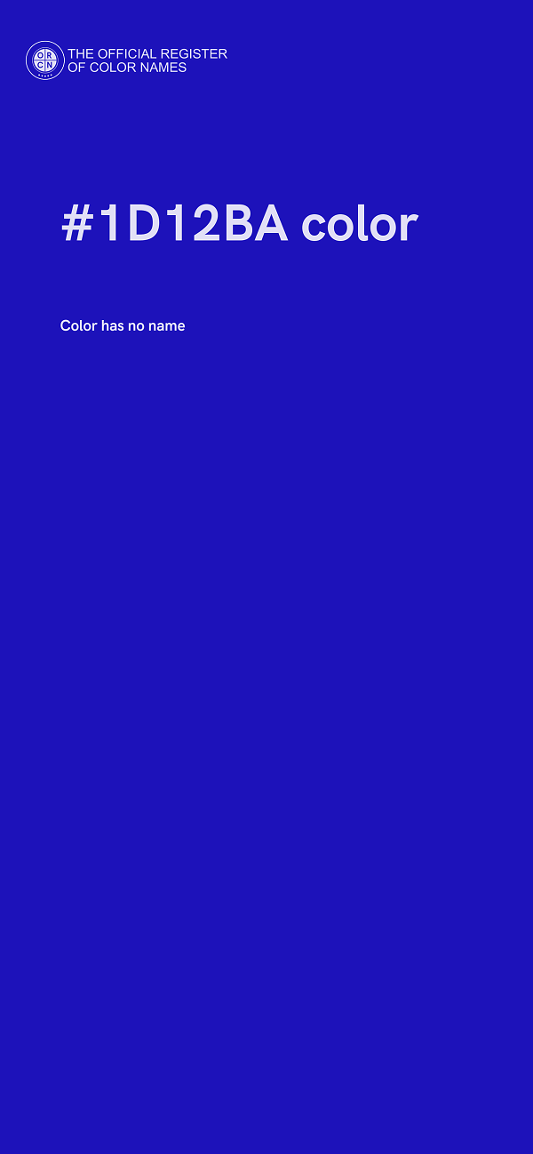 #1D12BA color image
