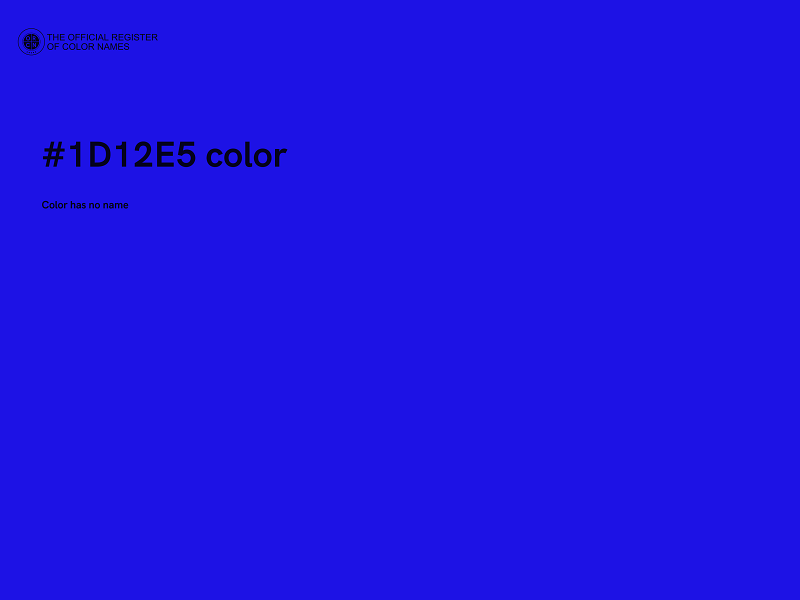 #1D12E5 color image