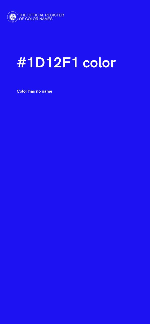 #1D12F1 color image