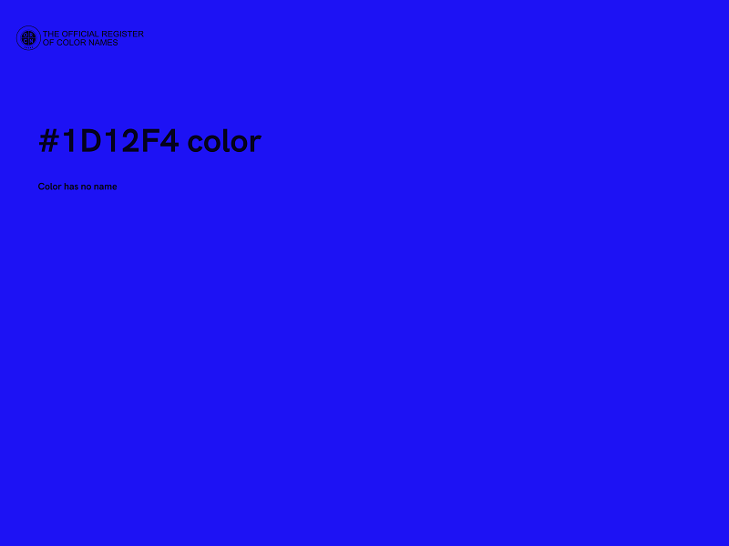 #1D12F4 color image