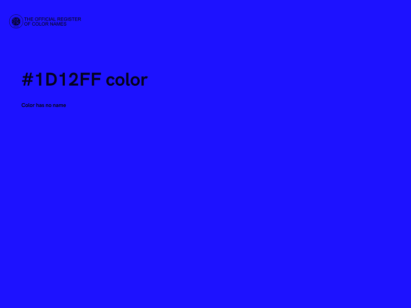 #1D12FF color image