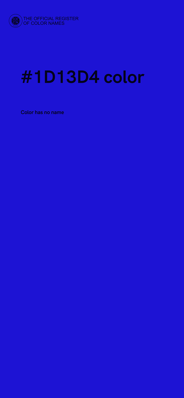 #1D13D4 color image
