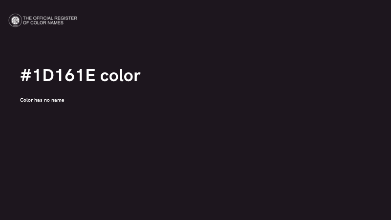#1D161E color image