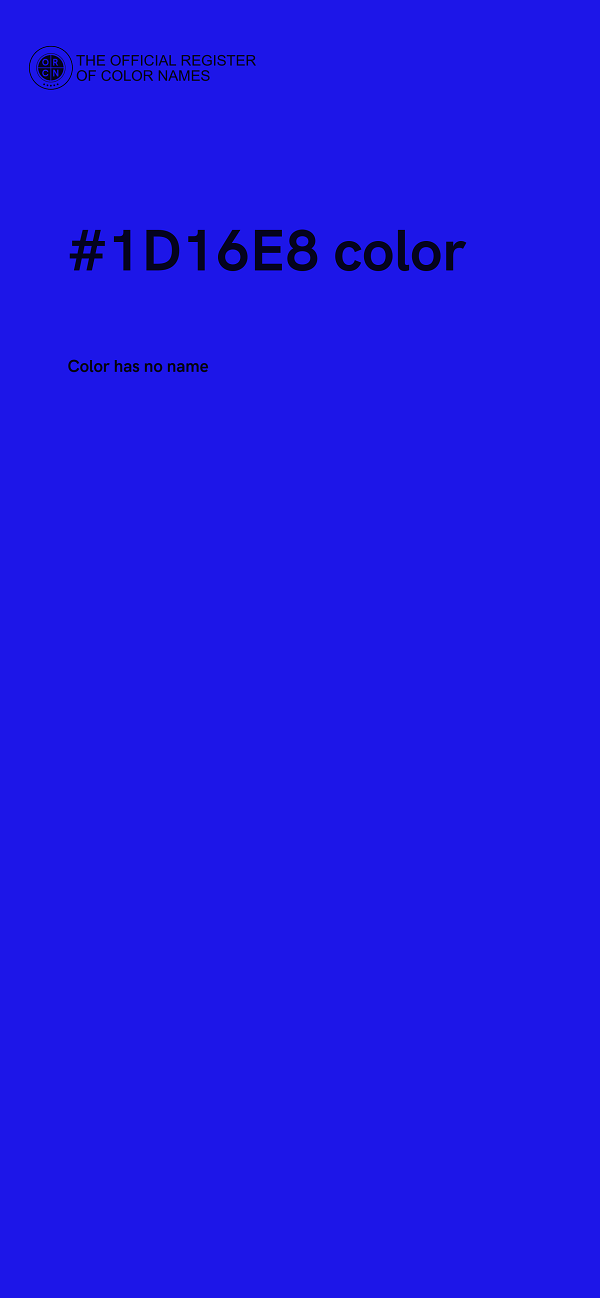 #1D16E8 color image