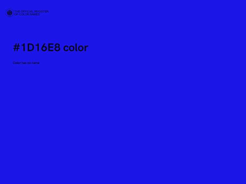 #1D16E8 color image