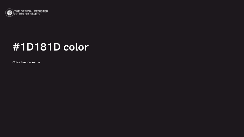 #1D181D color image