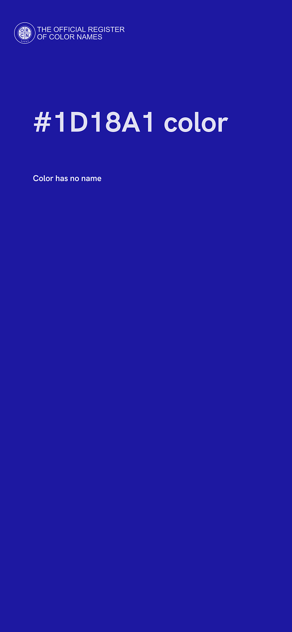 #1D18A1 color image