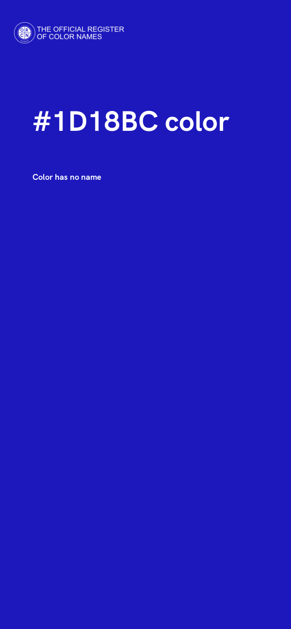 #1D18BC color image