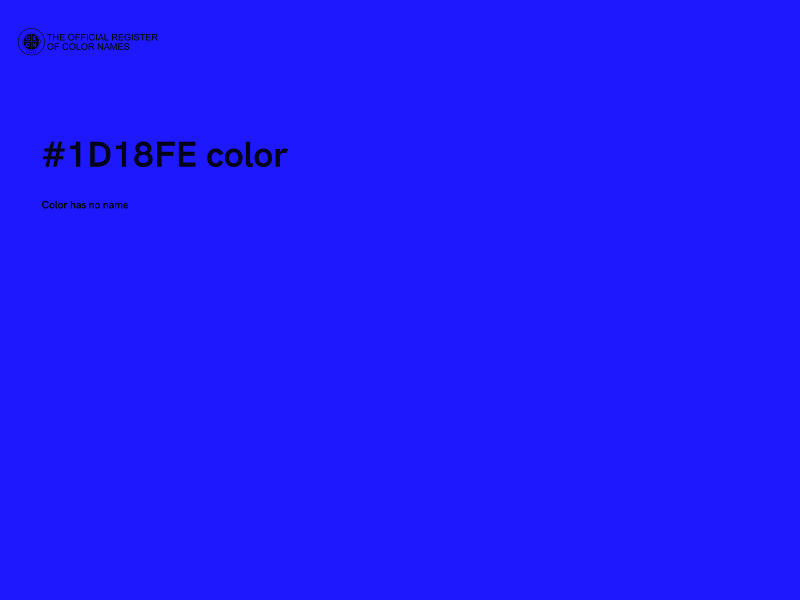 #1D18FE color image