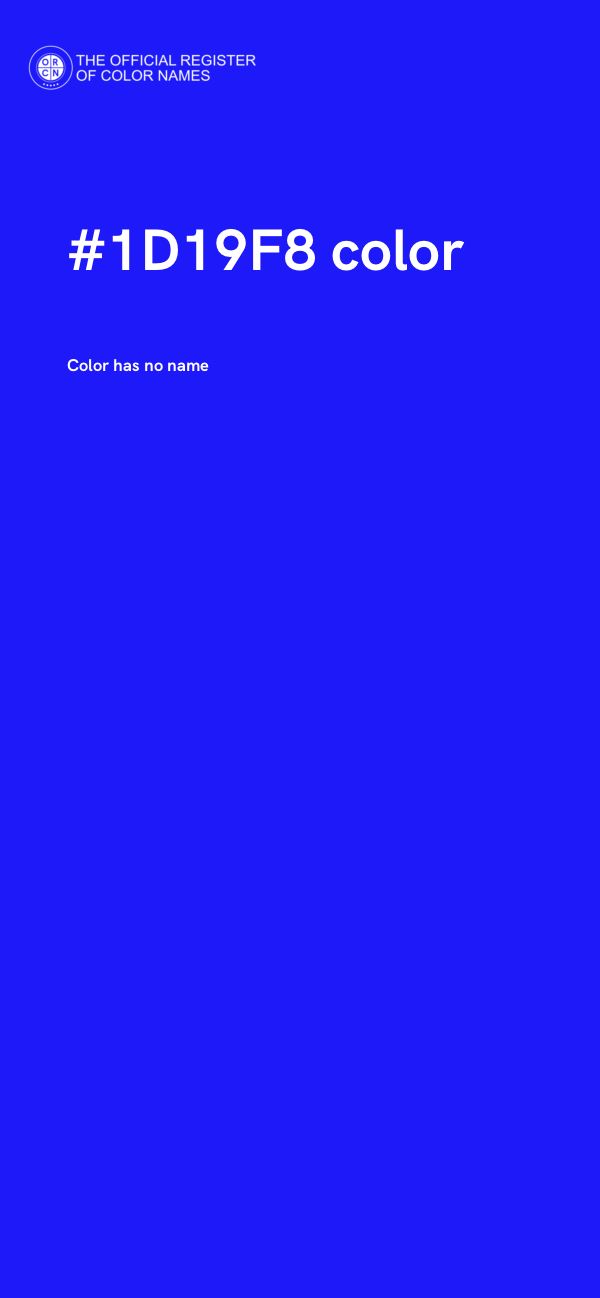 #1D19F8 color image