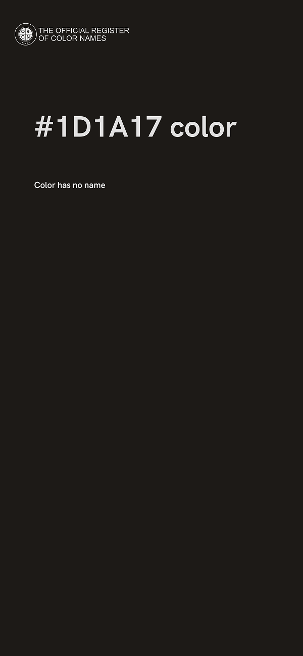 #1D1A17 color image