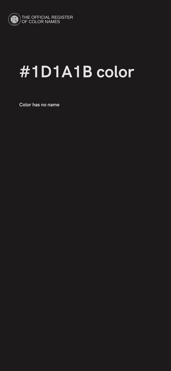 #1D1A1B color image