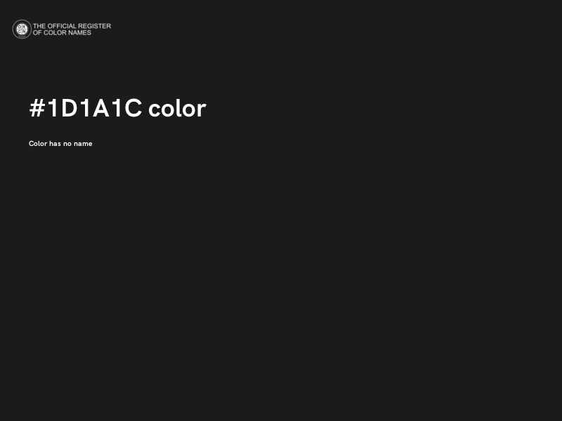 #1D1A1C color image