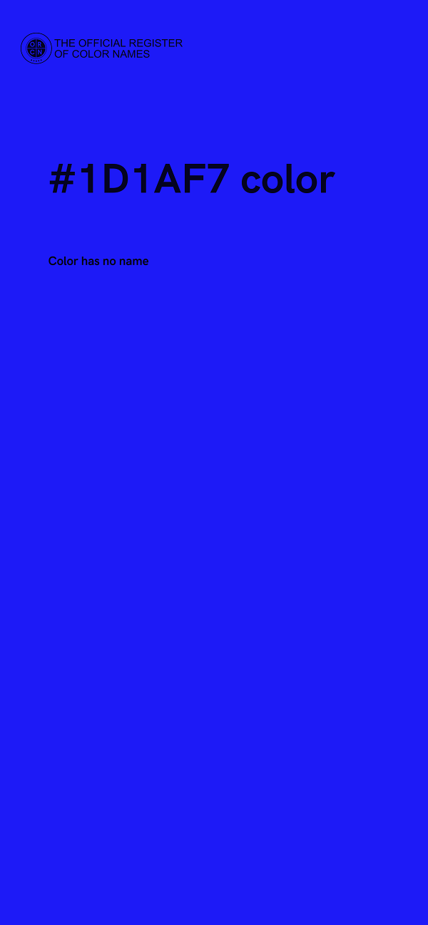 #1D1AF7 color image