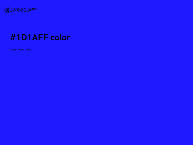 #1D1AFF color image