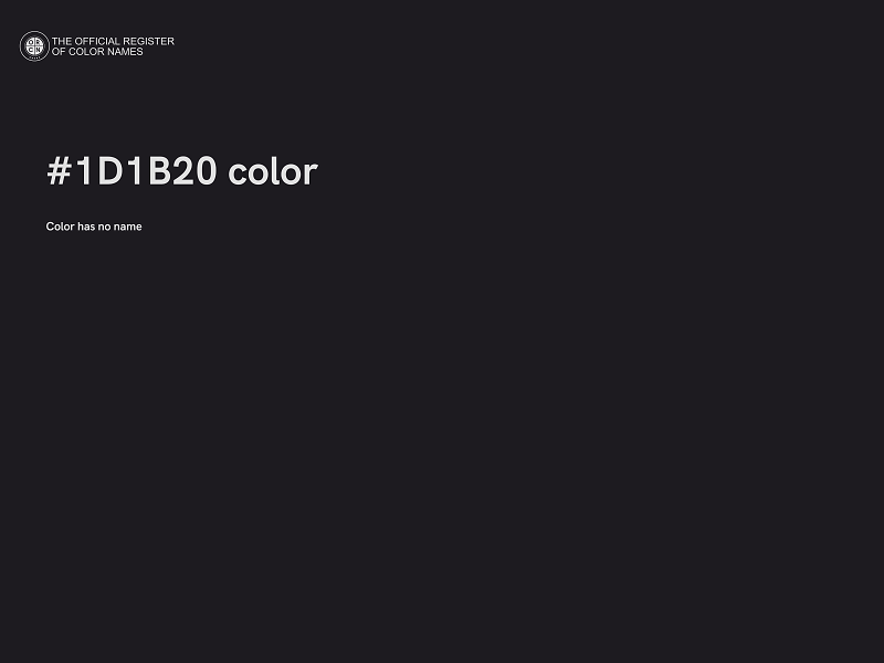 #1D1B20 color image