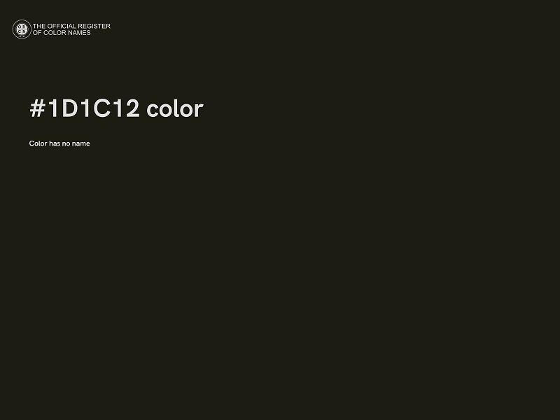 #1D1C12 color image