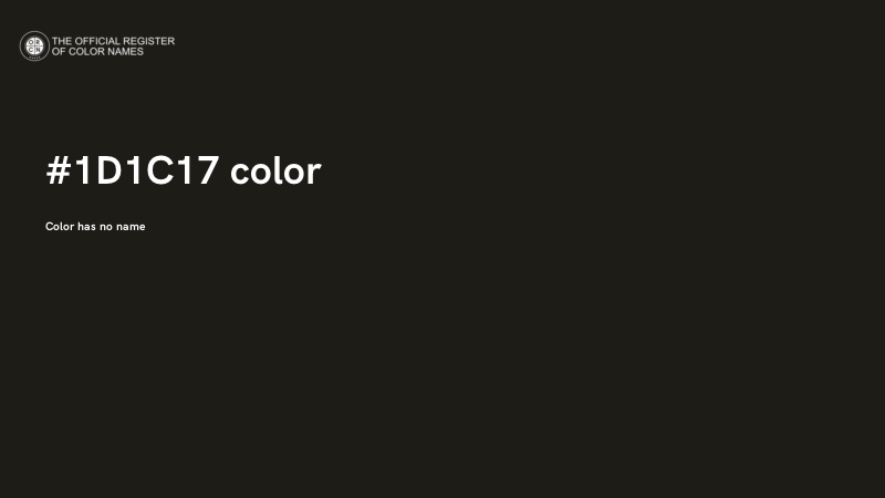 #1D1C17 color image