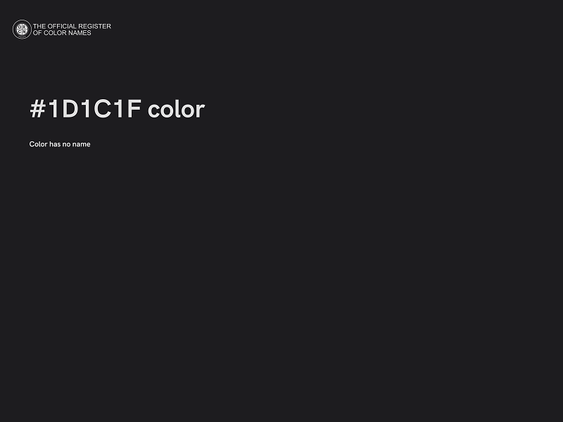 #1D1C1F color image