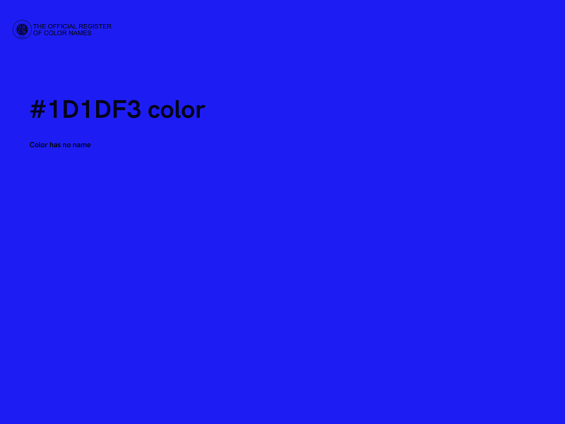 #1D1DF3 color image
