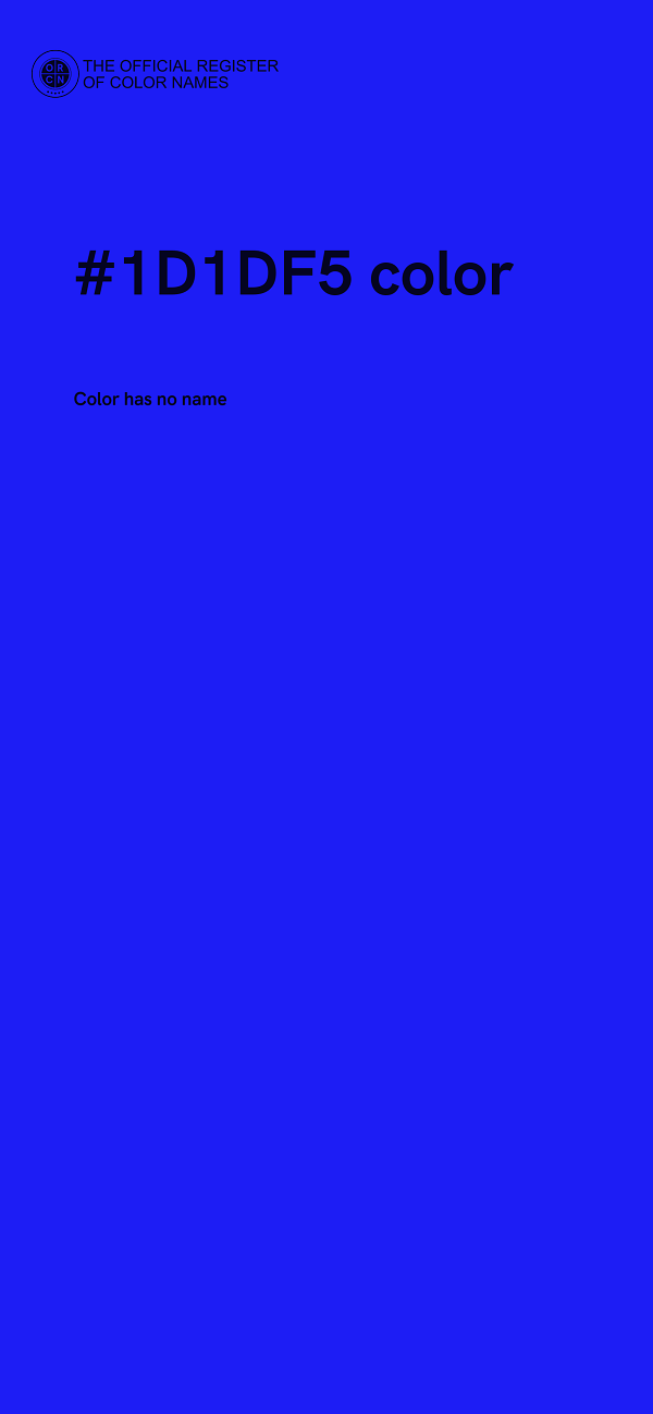 #1D1DF5 color image