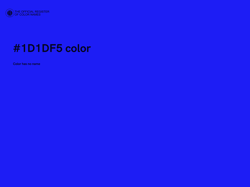 #1D1DF5 color image