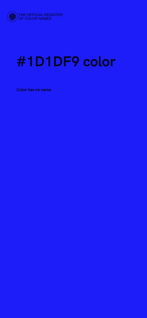 #1D1DF9 color image
