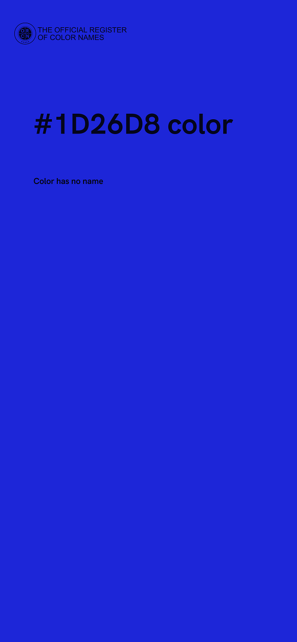 #1D26D8 color image