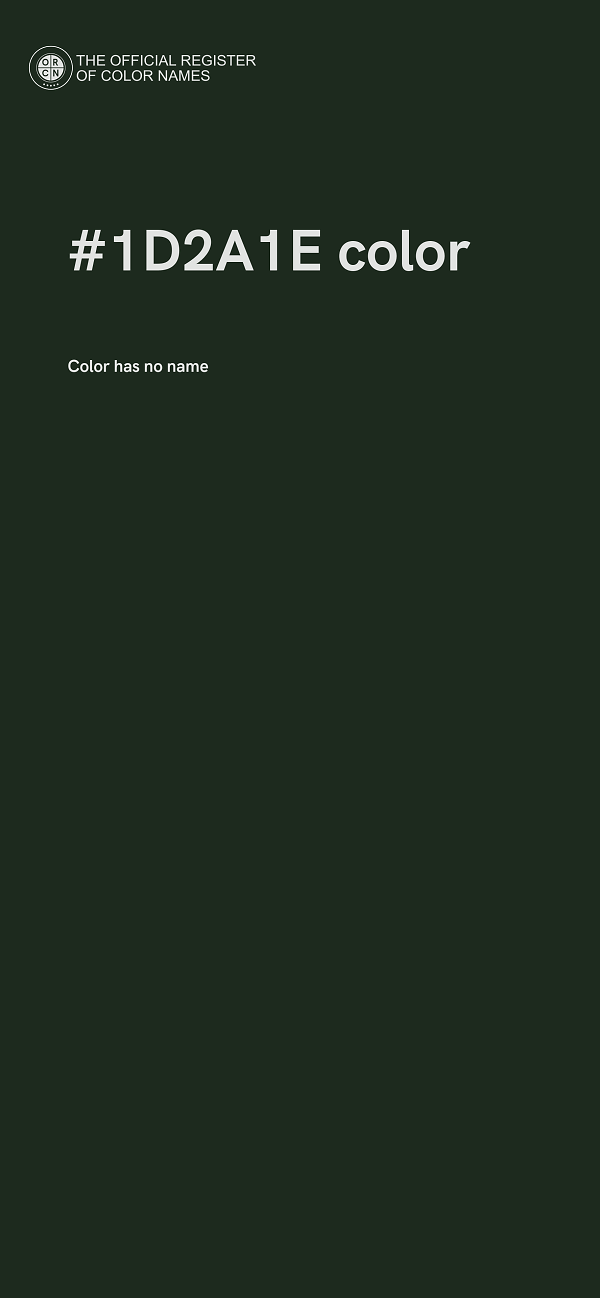 #1D2A1E color image