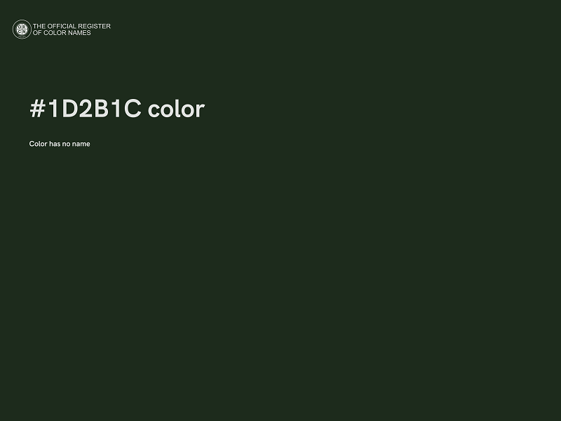 #1D2B1C color image