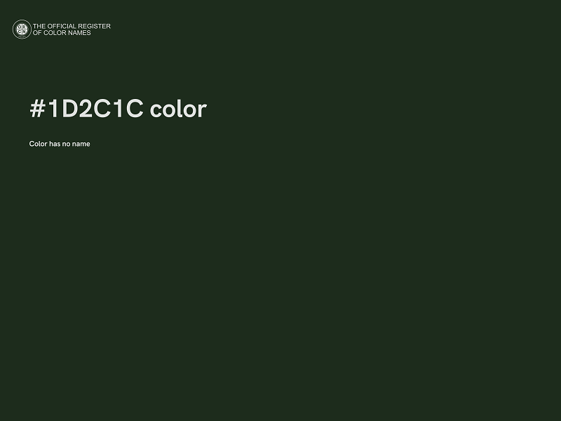 #1D2C1C color image