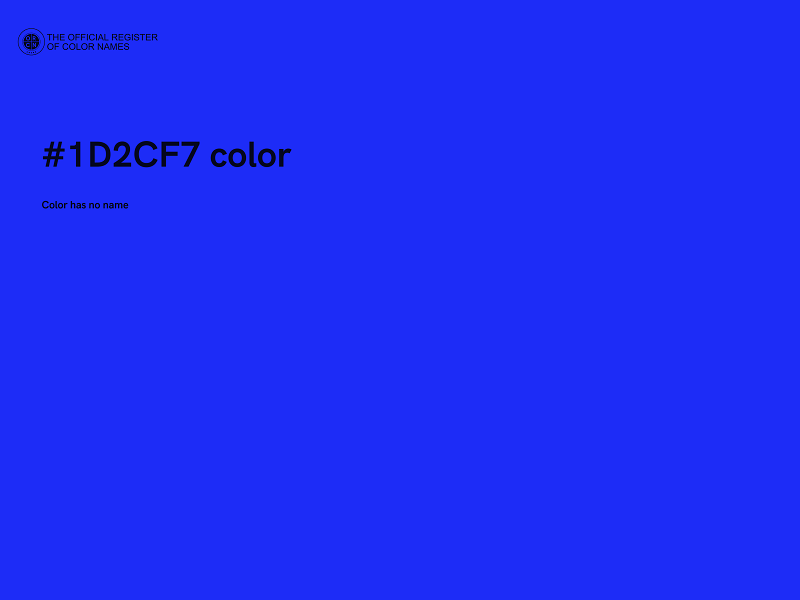 #1D2CF7 color image