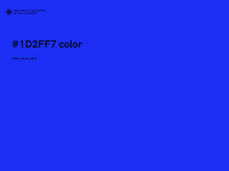 #1D2FF7 color image