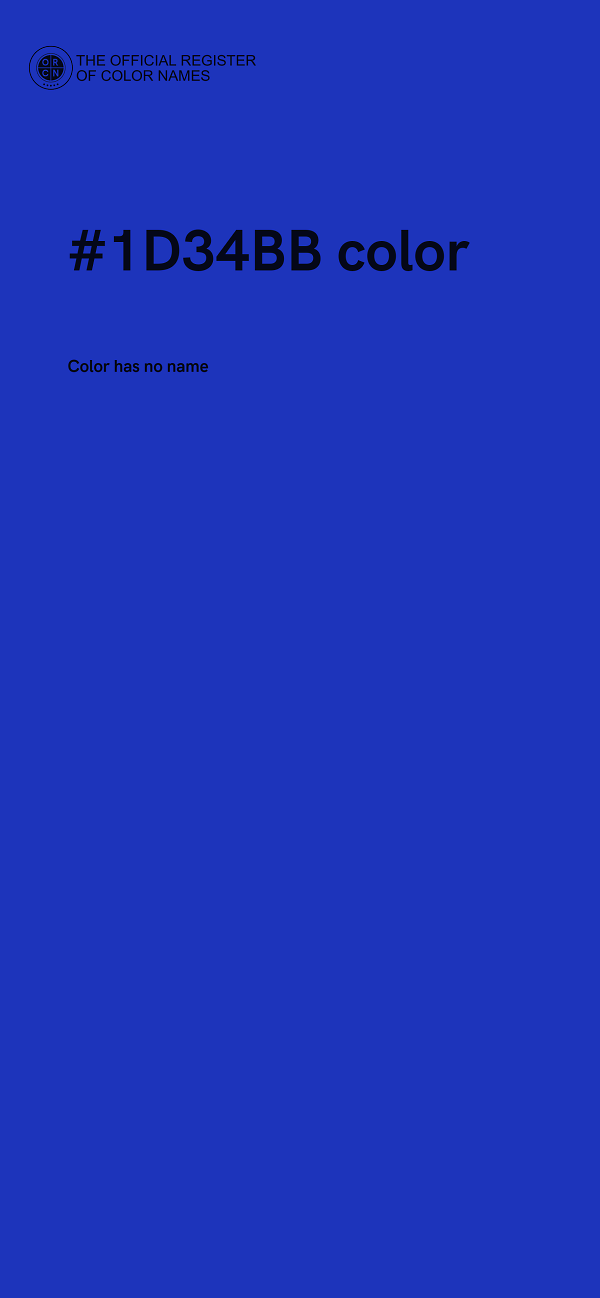 #1D34BB color image