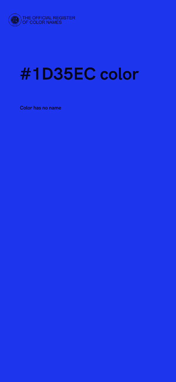 #1D35EC color image