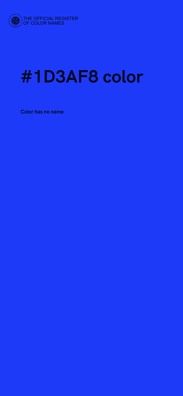#1D3AF8 color image