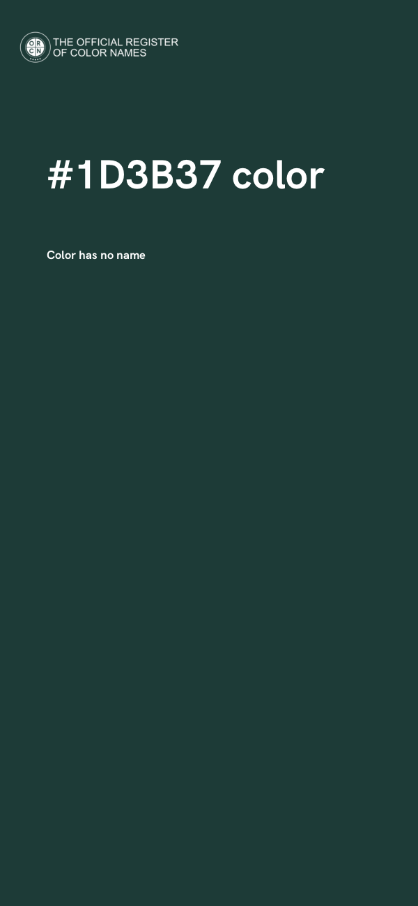 #1D3B37 color image