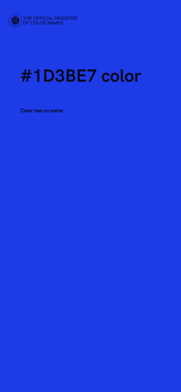 #1D3BE7 color image