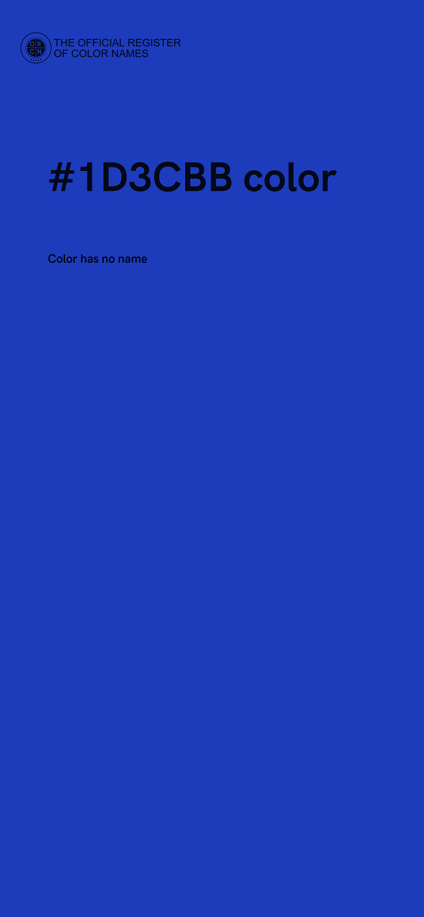 #1D3CBB color image