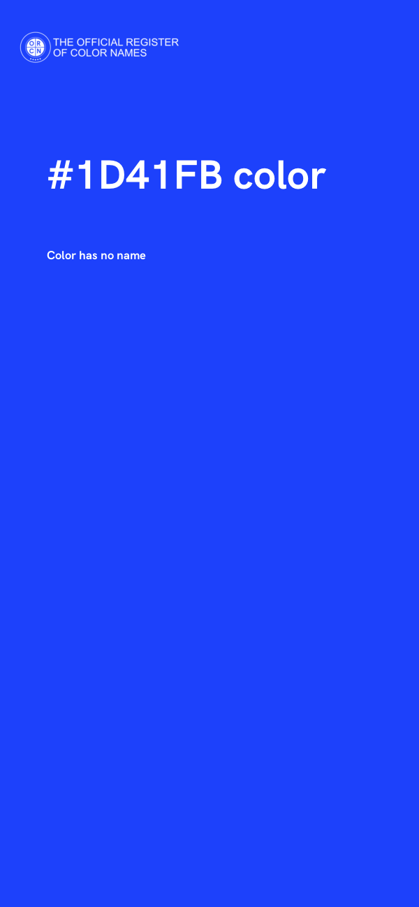 #1D41FB color image