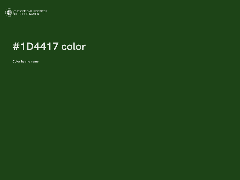 #1D4417 color image