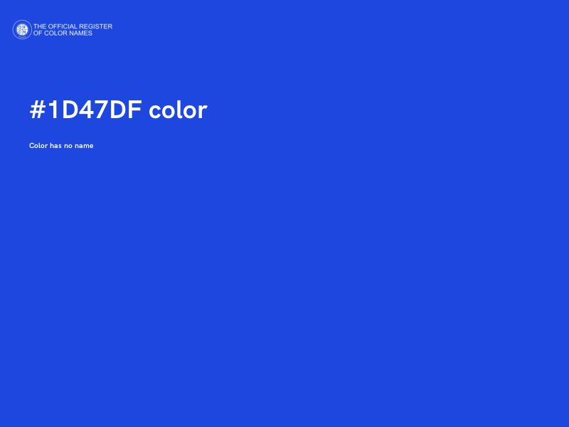 #1D47DF color image