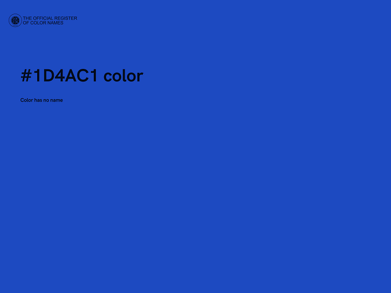#1D4AC1 color image