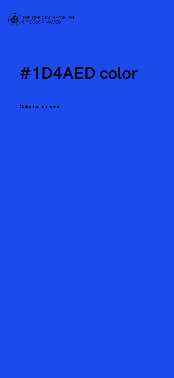 #1D4AED color image