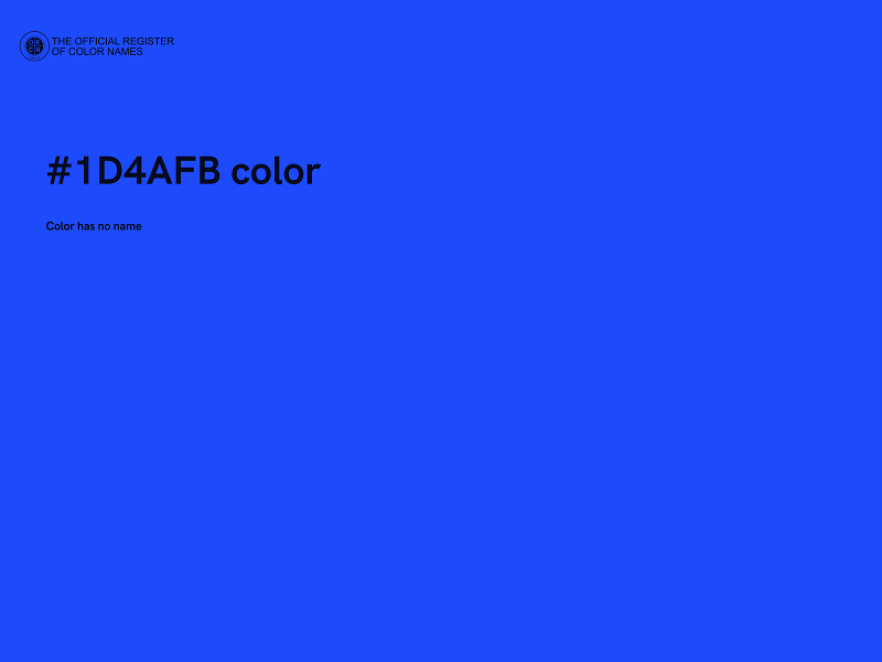 #1D4AFB color image