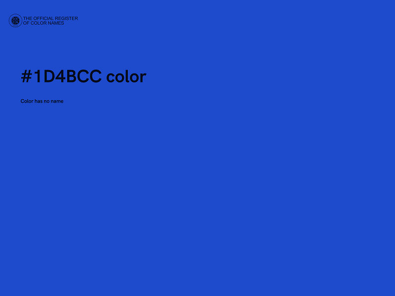 #1D4BCC color image