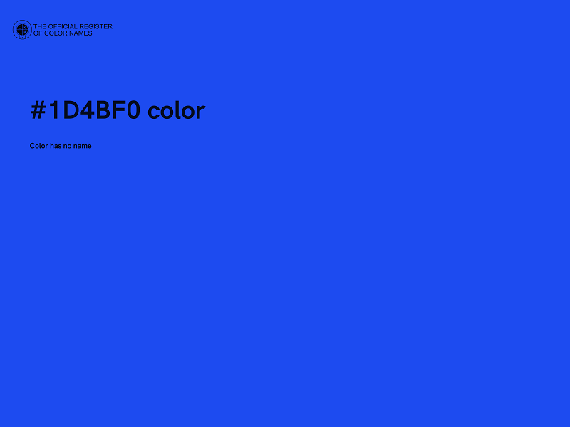 #1D4BF0 color image