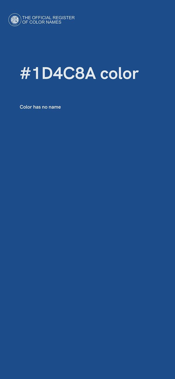 #1D4C8A color image