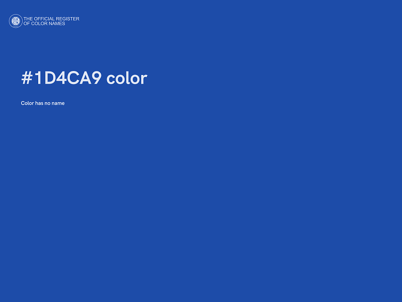 #1D4CA9 color image